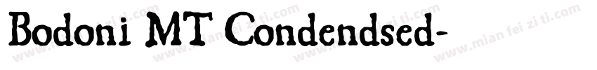 Bodoni MT Condendsed字体转换